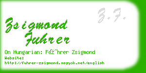 zsigmond fuhrer business card